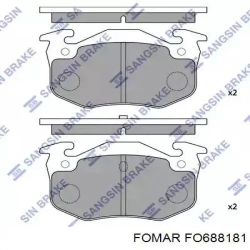 Гальмівні колодки Fomar Roulunds FO688181 ціна, від 17.22 USD