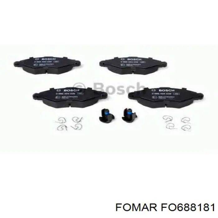 Купити FO688181 Fomar Roulunds Колодки гальмівні передні, дискові