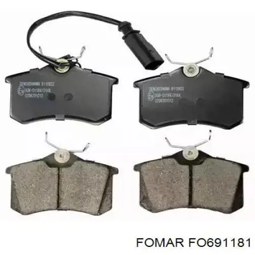 Купити FO691181 Fomar Roulunds Задні колодки