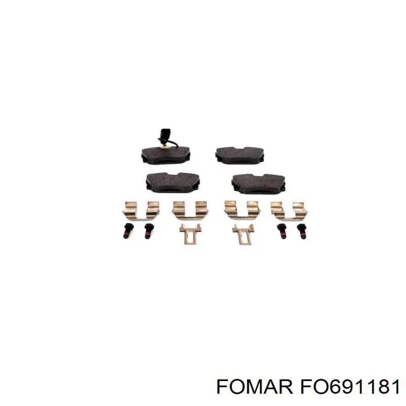 Задні дискові колодки Fomar Roulunds FO691181