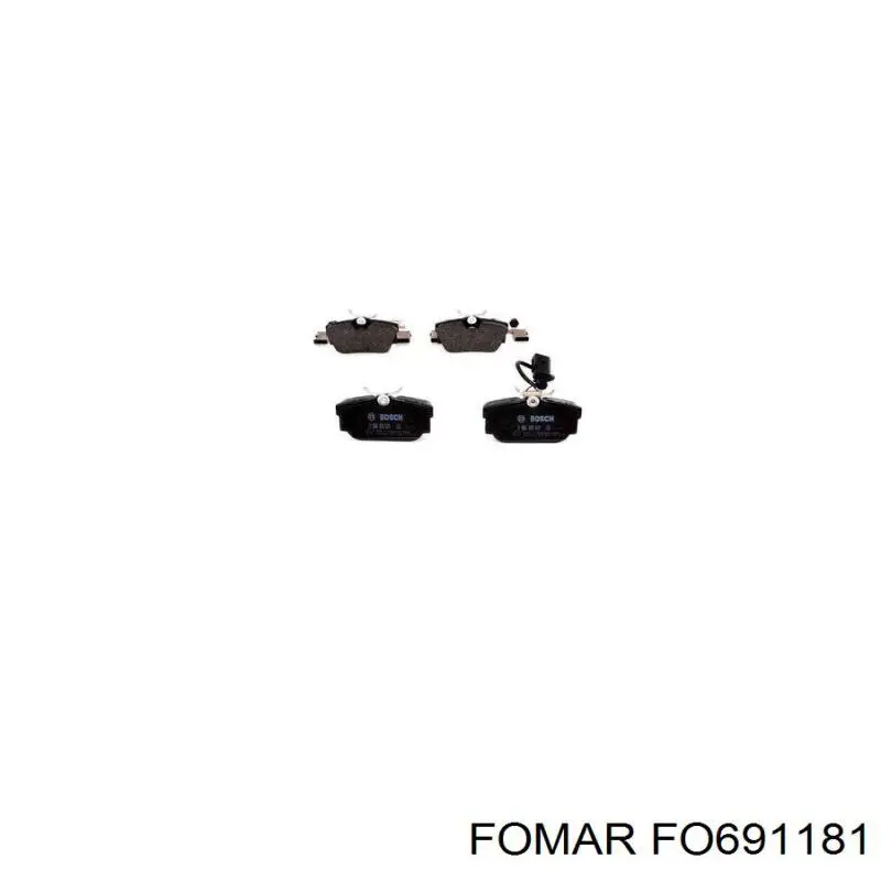 Задні гальмівні колодки Fomar Roulunds FO691181 ціна, від 19.58 USD