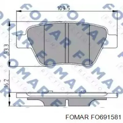 Купити FO691581 Fomar Roulunds Задні колодки