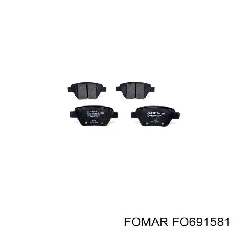 Задні гальмівні колодки FO691581 Fomar Roulunds