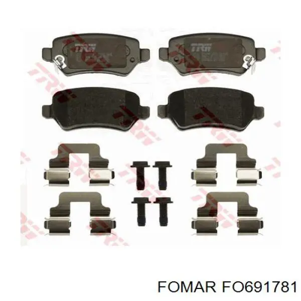 Задні дискові колодки Fomar Roulunds FO691781