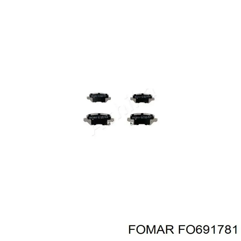 FO691781 Fomar Roulunds Колодки гальмівні задні, дискові