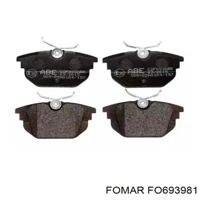 Задні гальмівні колодки Fomar Roulunds FO693981 ціна, від 18.59 USD