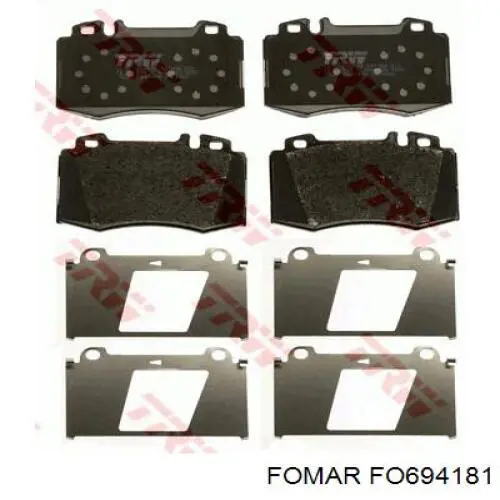 FO694181 Fomar Roulunds Передні гальмівні колодки