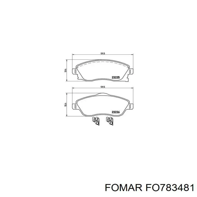 Тормозні колодки Fomar Roulunds FO783481