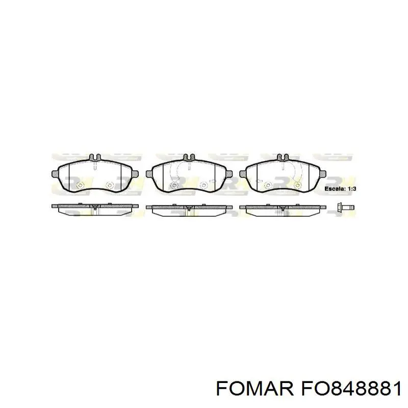 Гальмівні колодки Fomar Roulunds FO848881 ціна, від 35.23 USD