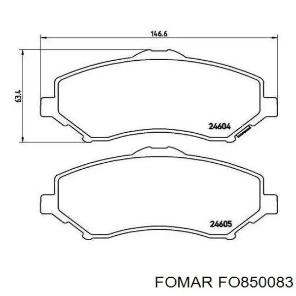 Тормозні колодки Chrysler 68029264AB