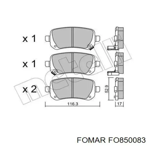 68029264AB Chrysler Передні гальмівні колодки
