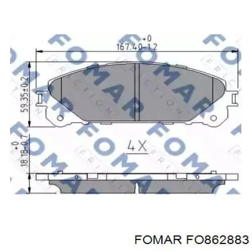 Купити 2551132400 R1 Concepts Колодки гальмівні передні, дискові