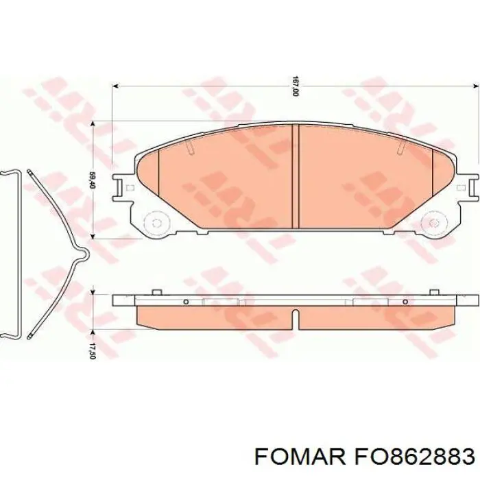 Передні тормозні колодки 2551132400 R1 Concepts