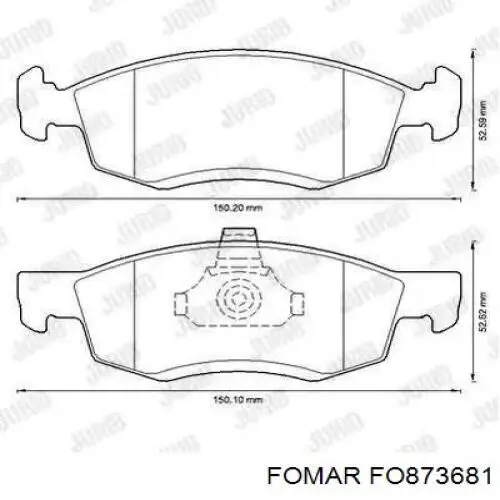 Передні тормозні колодки FO873681 Fomar Roulunds