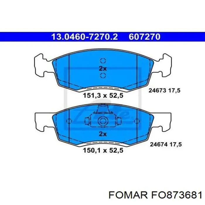 Купити FO873681 Fomar Roulunds Колодки гальмівні передні, дискові