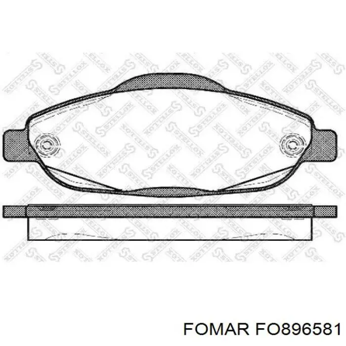 FO896581 Fomar Roulunds Колодки гальмівні задні, дискові