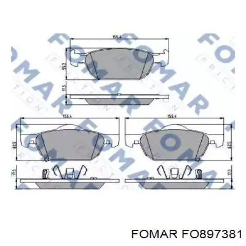 Передні тормозні колодки T2111065W Toko cars