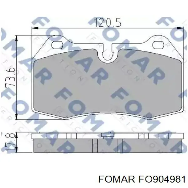 Гальмівні колодки Fomar Roulunds FO904981 ціна, від 27.10 USD
