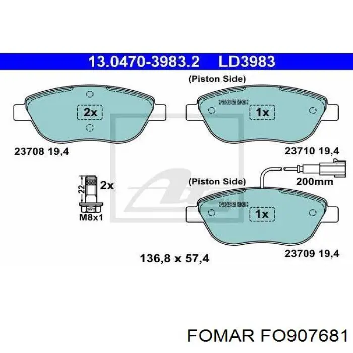 Гальмівні колодки Tomex TX1249 ціна, від 17.24 USD