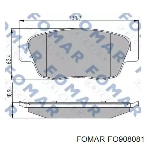 Гальмівні колодки Fomar Roulunds FO908081 ціна, від 22.95 USD