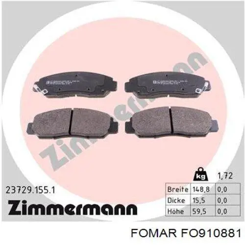 Гальмівні колодки Rotinger RT2PD17040 ціна, від 24.54 USD