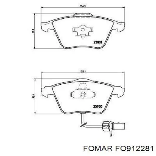 Тормозні колодки Fomar Roulunds FO912281