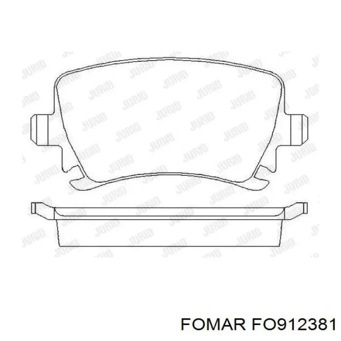Задні гальмівні колодки FO912381 Fomar Roulunds