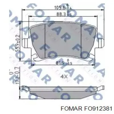 Купити FO912381 Fomar Roulunds Задні колодки