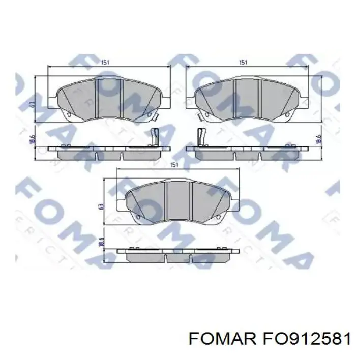 Задні дискові колодки Fomar Roulunds FO912581