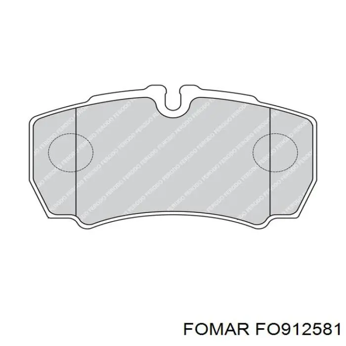 FO912581 Fomar Roulunds Колодки гальмівні задні, дискові