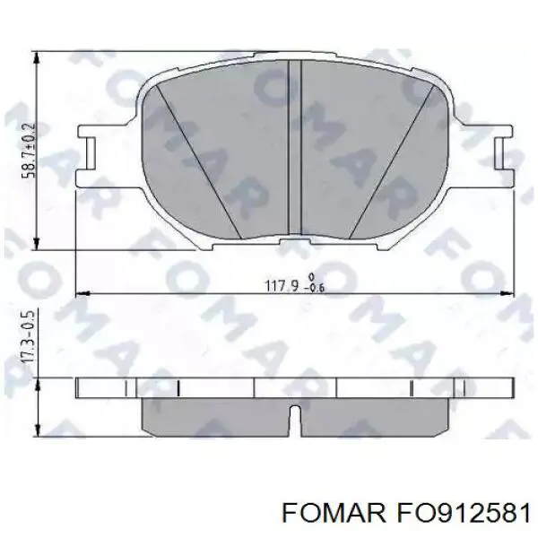 Задні гальмівні колодки Fomar Roulunds FO912581 ціна, від 21.57 USD