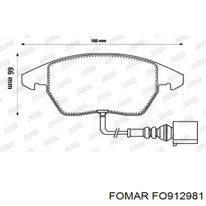 Передні тормозні колодки FO912981 Fomar Roulunds