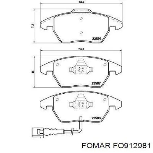 Тормозні колодки Fomar Roulunds FO912981