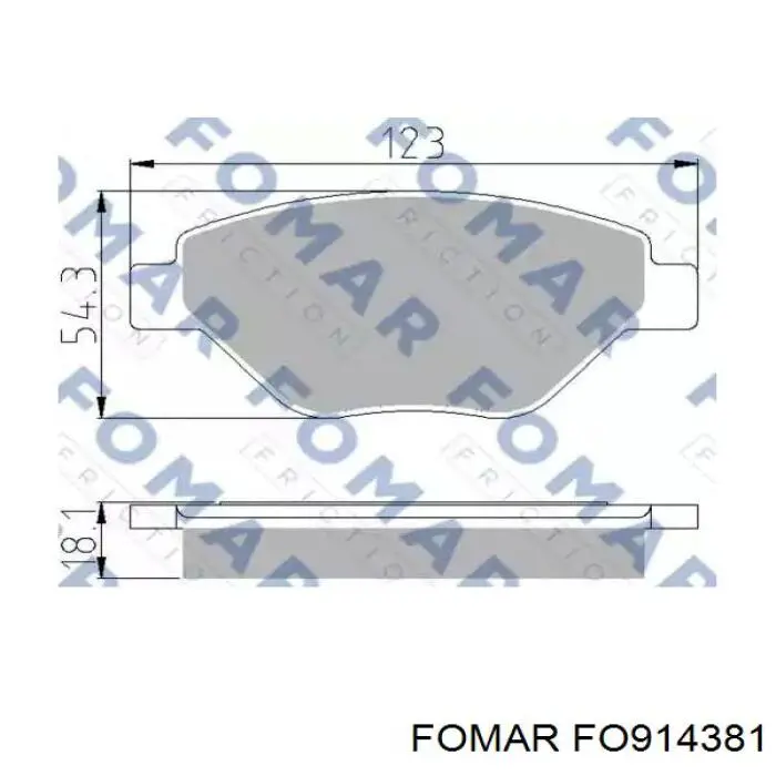 Гальмівні колодки Fomar Roulunds FO914381 ціна, від 20.25 USD