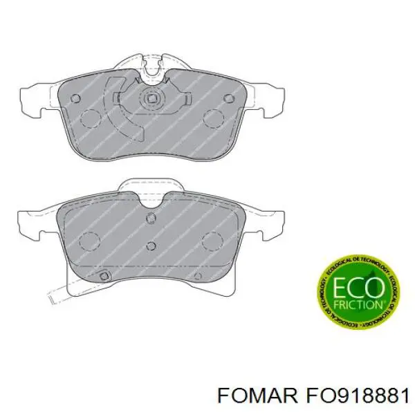 Купити FO918881 Fomar Roulunds Колодки гальмівні передні, дискові