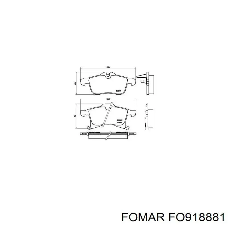 Тормозні колодки Fomar Roulunds FO918881