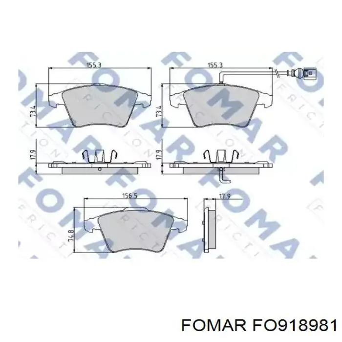 Передні тормозні колодки D468E Dafmi