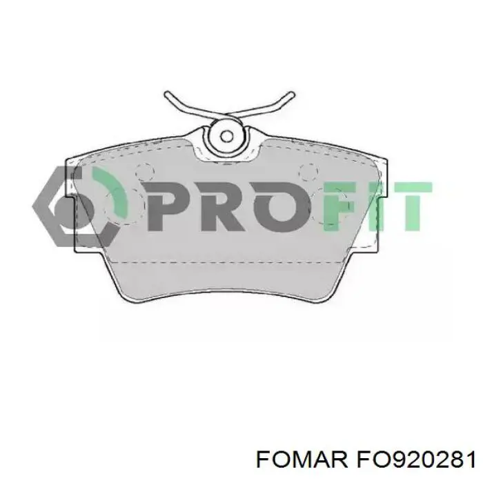 Задні гальмівні колодки FO920281 Fomar Roulunds