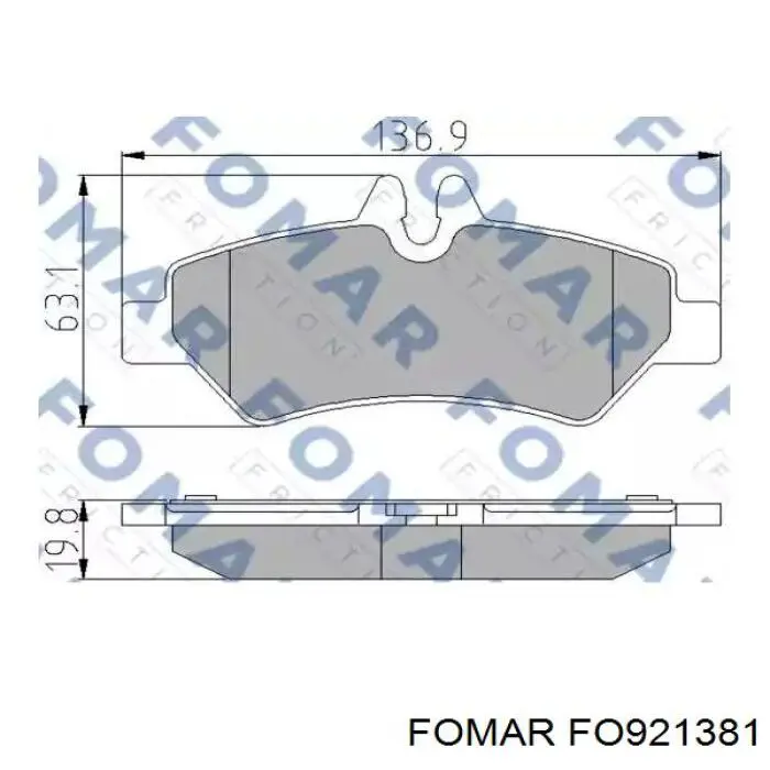 Задні гальмівні колодки Fomar Roulunds FO921381 ціна, від 17.27 USD