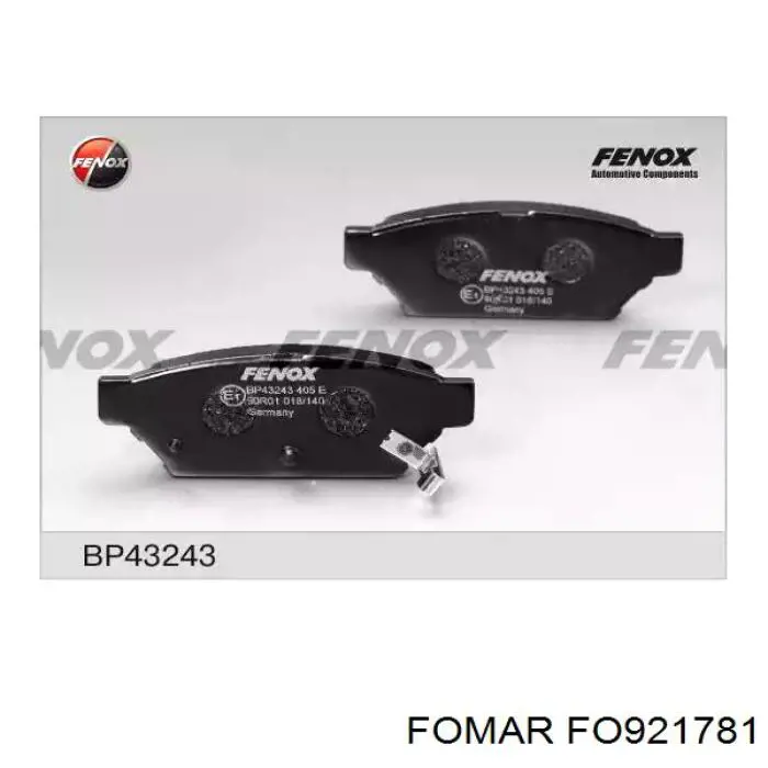 Задні дискові колодки Fomar Roulunds FO921781