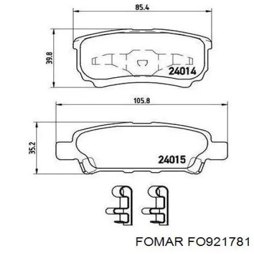 Задні гальмівні колодки 1454476 Ford
