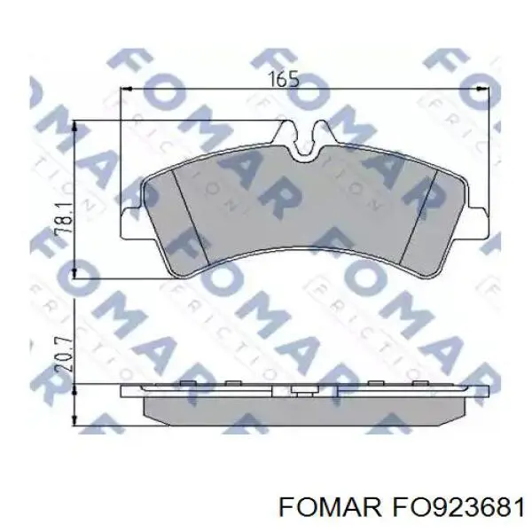 Купити FO923681 Fomar Roulunds Задні колодки