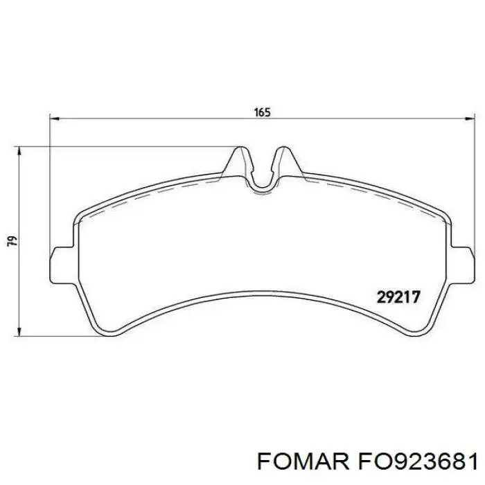 Колодки гальмові задні, дискові FO923681 Fomar Roulunds