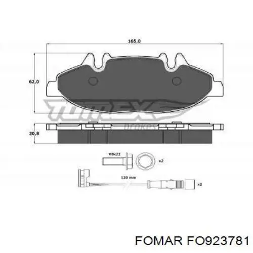 Гальмівні колодки Fomar Roulunds FO923781 ціна, від 26.24 USD