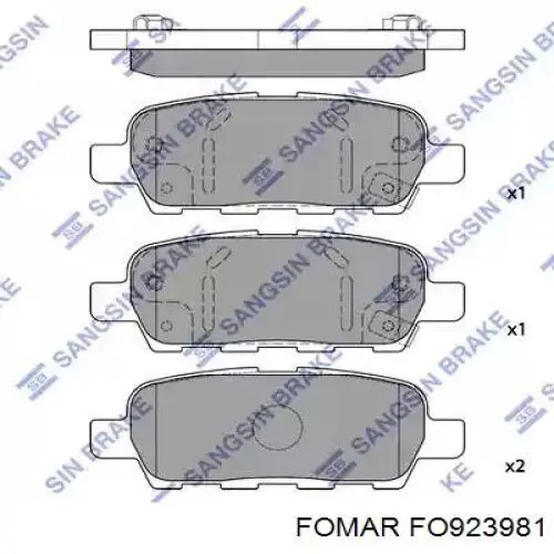 Купити FO923981 Fomar Roulunds Задні колодки