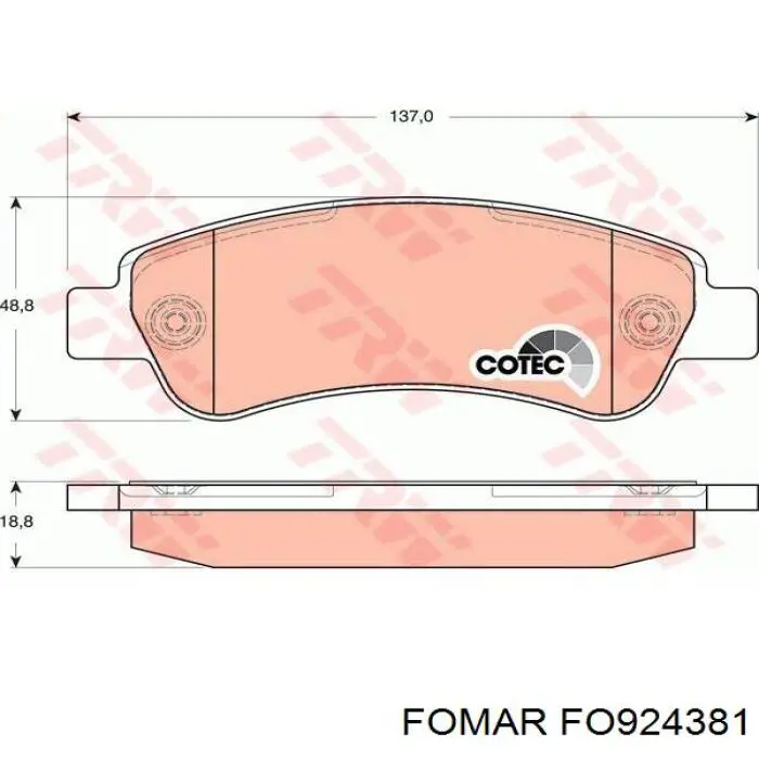 Задні дискові колодки Fomar Roulunds FO924381