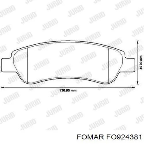 Задні гальмівні колодки Fomar Roulunds FO924381 ціна, від 21.98 USD