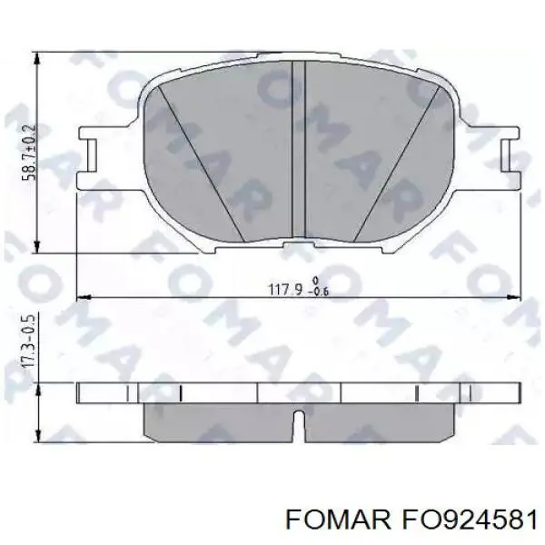 Гальмівні колодки Fomar Roulunds FO924581 ціна, від 19.82 USD