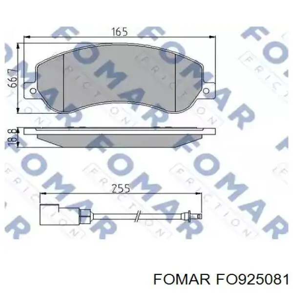 Гальмівні колодки Fomar Roulunds FO925081 ціна, від 29.81 USD
