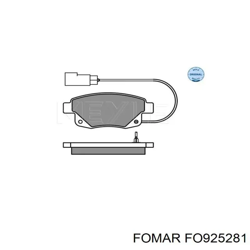 FO925281 Fomar Roulunds Колодки гальмівні задні, дискові